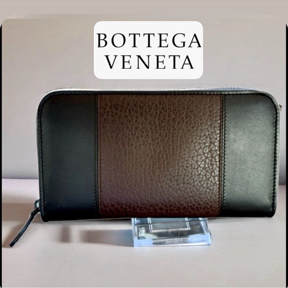 BOTTEGA VENETA Leather Zip Around Long Wallet